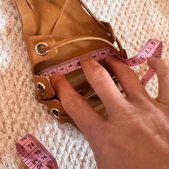 Zimmermann Leather Gladiator Flat Sandals strappy wrap riveted brown tan boho - Picture 12 of 12